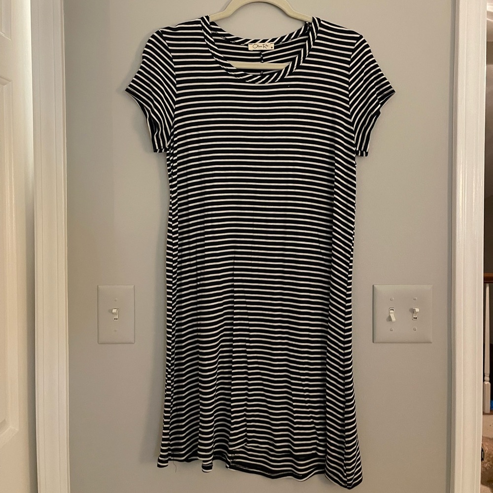 Black and white stripped dress